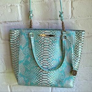 Brahmin vintage Opal seville sea foam mermaid satchel crossbody rare handbag
